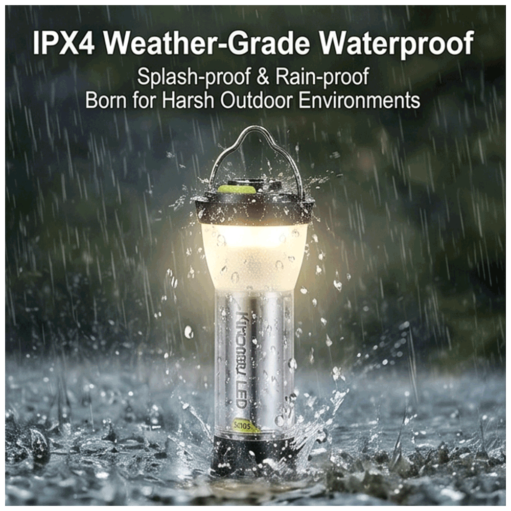 Multi-functional LED Camping Lantern, 3000mAh High Capacity Rechargeable Tactical Flashlight with Tripod & Hard Case, 6 Light Modes, 200H Long Runtime, Portable Light for Glamping, Hiking, Emergency